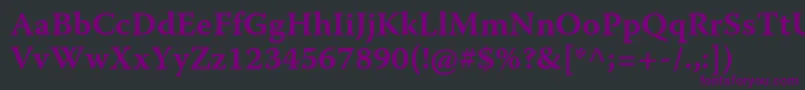 WarnockproSemiboldcapt Font – Purple Fonts on Black Background