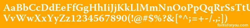 WarnockproSemiboldcapt Font – White Fonts on Orange Background