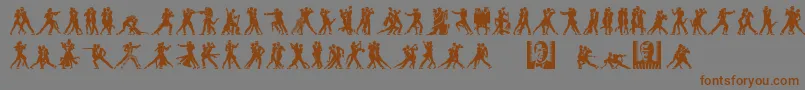 TangomaniacsLtNight Font – Brown Fonts on Gray Background