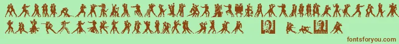 TangomaniacsLtNight Font – Brown Fonts on Green Background