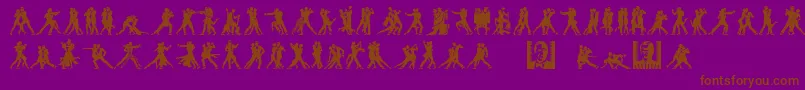 TangomaniacsLtNight Font – Brown Fonts on Purple Background