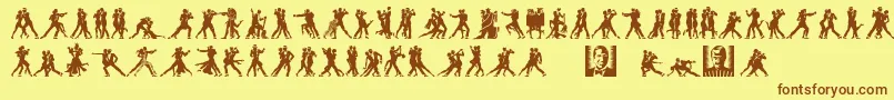 TangomaniacsLtNight Font – Brown Fonts on Yellow Background