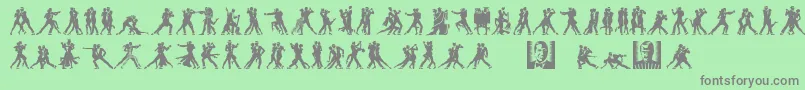 TangomaniacsLtNight Font – Gray Fonts on Green Background