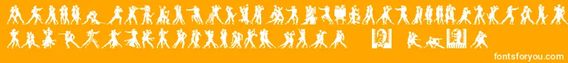 TangomaniacsLtNight Font – White Fonts on Orange Background