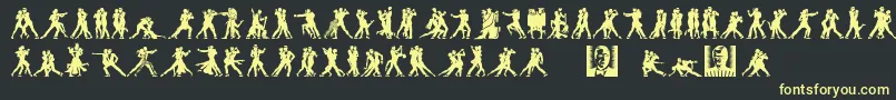 TangomaniacsLtNight Font – Yellow Fonts on Black Background