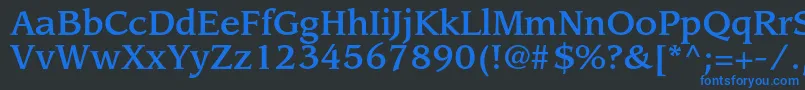 LeawoodstdMedium Font – Blue Fonts on Black Background