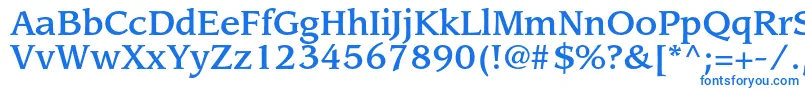 Шрифт LeawoodstdMedium – синие шрифты на белом фоне
