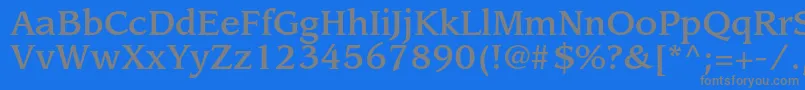 LeawoodstdMedium Font – Gray Fonts on Blue Background