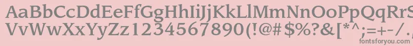 LeawoodstdMedium Font – Gray Fonts on Pink Background