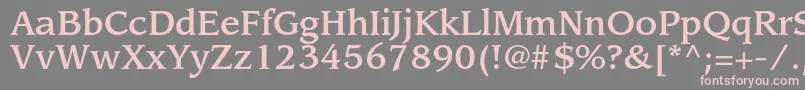 Шрифт LeawoodstdMedium – розовые шрифты на сером фоне