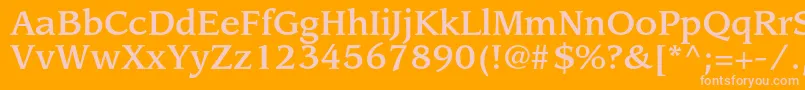 LeawoodstdMedium Font – Pink Fonts on Orange Background