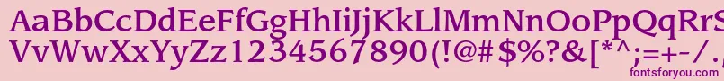 LeawoodstdMedium Font – Purple Fonts on Pink Background