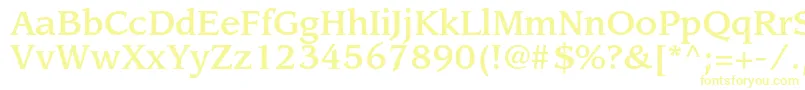 LeawoodstdMedium-fontti – keltaiset fontit valkoisella taustalla