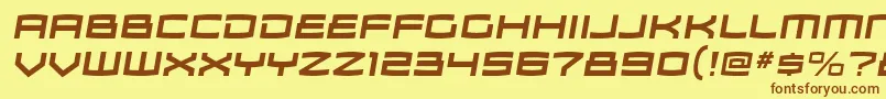 ZosmargBolditalic Font – Brown Fonts on Yellow Background