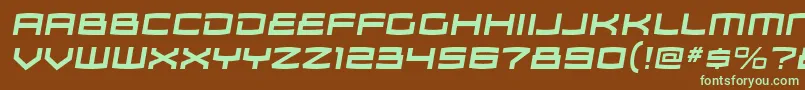 ZosmargBolditalic-fontti – vihreät fontit ruskealla taustalla