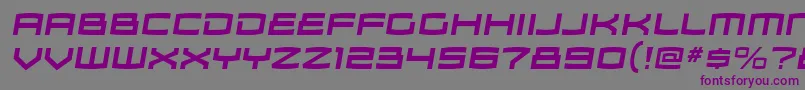 フォントZosmargBolditalic – 紫色のフォント、灰色の背景