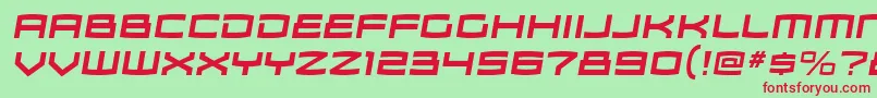 ZosmargBolditalic Font – Red Fonts on Green Background