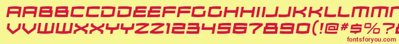 ZosmargBolditalic Font – Red Fonts on Yellow Background