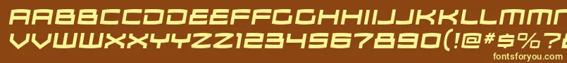 ZosmargBolditalic Font – Yellow Fonts on Brown Background