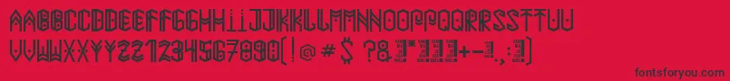Paihuenmapuche Font – Black Fonts on Red Background