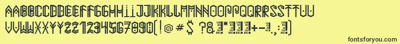 Paihuenmapuche Font – Black Fonts on Yellow Background