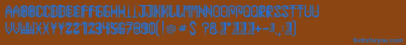 Paihuenmapuche Font – Blue Fonts on Brown Background
