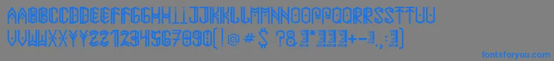 Paihuenmapuche Font – Blue Fonts on Gray Background