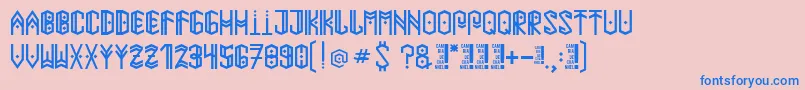 Paihuenmapuche Font – Blue Fonts on Pink Background