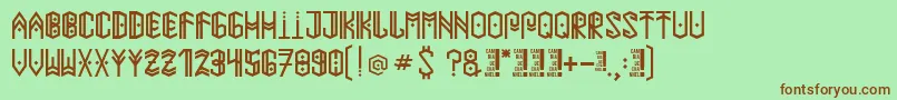 Paihuenmapuche Font – Brown Fonts on Green Background