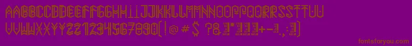 Paihuenmapuche Font – Brown Fonts on Purple Background