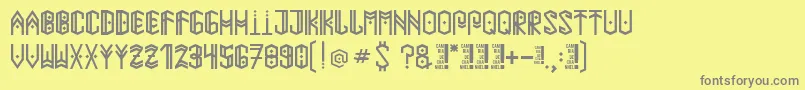 Paihuenmapuche Font – Gray Fonts on Yellow Background