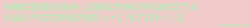 Paihuenmapuche Font – Green Fonts on Pink Background