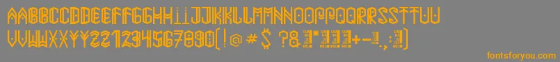 Paihuenmapuche Font – Orange Fonts on Gray Background