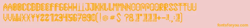 Paihuenmapuche Font – Orange Fonts on Pink Background