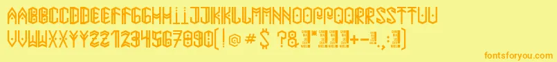 Paihuenmapuche Font – Orange Fonts on Yellow Background