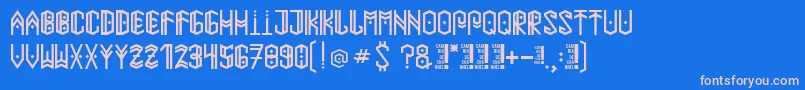 Paihuenmapuche Font – Pink Fonts on Blue Background