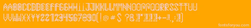 Paihuenmapuche Font – Pink Fonts on Orange Background