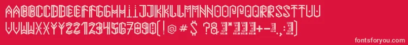 Paihuenmapuche Font – Pink Fonts on Red Background