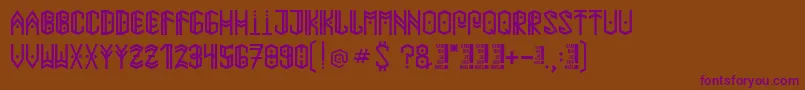 Paihuenmapuche Font – Purple Fonts on Brown Background