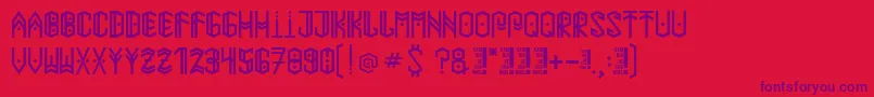 Paihuenmapuche Font – Purple Fonts on Red Background