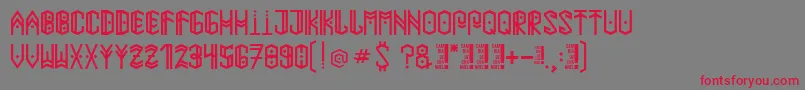 Paihuenmapuche Font – Red Fonts on Gray Background