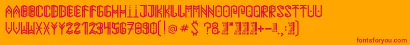 Paihuenmapuche Font – Red Fonts on Orange Background