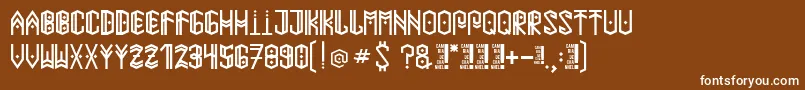 Paihuenmapuche Font – White Fonts on Brown Background