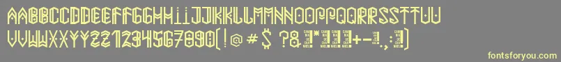 Paihuenmapuche Font – Yellow Fonts on Gray Background