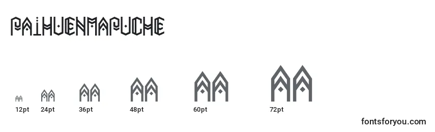 Размеры шрифта Paihuenmapuche