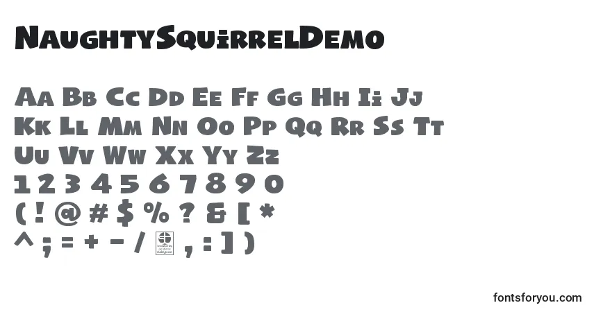 NaughtySquirrelDemo Font – alphabet, numbers, special characters
