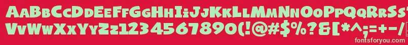 NaughtySquirrelDemo Font – Green Fonts on Red Background