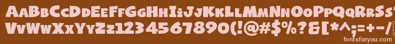 NaughtySquirrelDemo Font – Pink Fonts on Brown Background