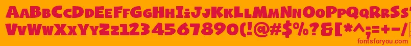 NaughtySquirrelDemo Font – Red Fonts on Orange Background