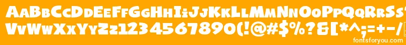 NaughtySquirrelDemo Font – White Fonts on Orange Background